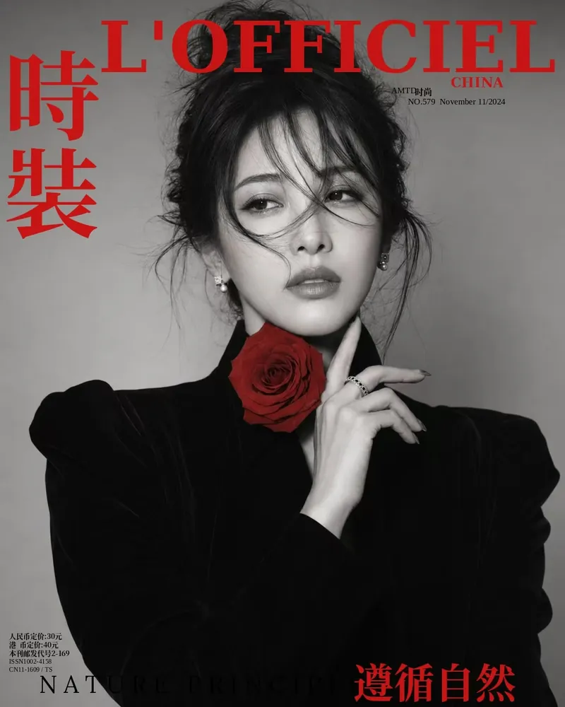 红玫瑰杂志封面风作品